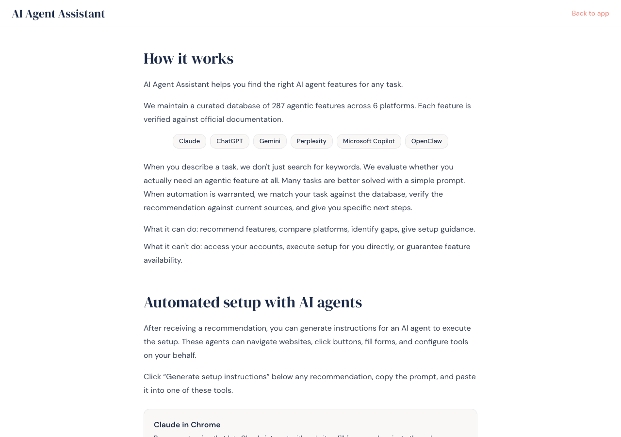 AI Agent Assistant screenshot